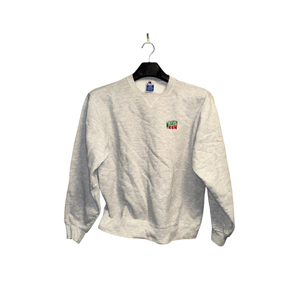 Vintage Mountain Dew Champion Crew Neck Long Sleeve Sweatshirt Size Large